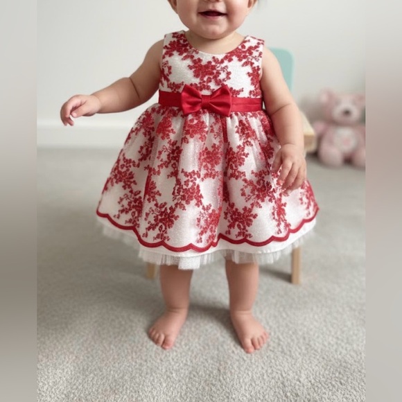 American Princess Other - American Princess Red and White Floral Dress